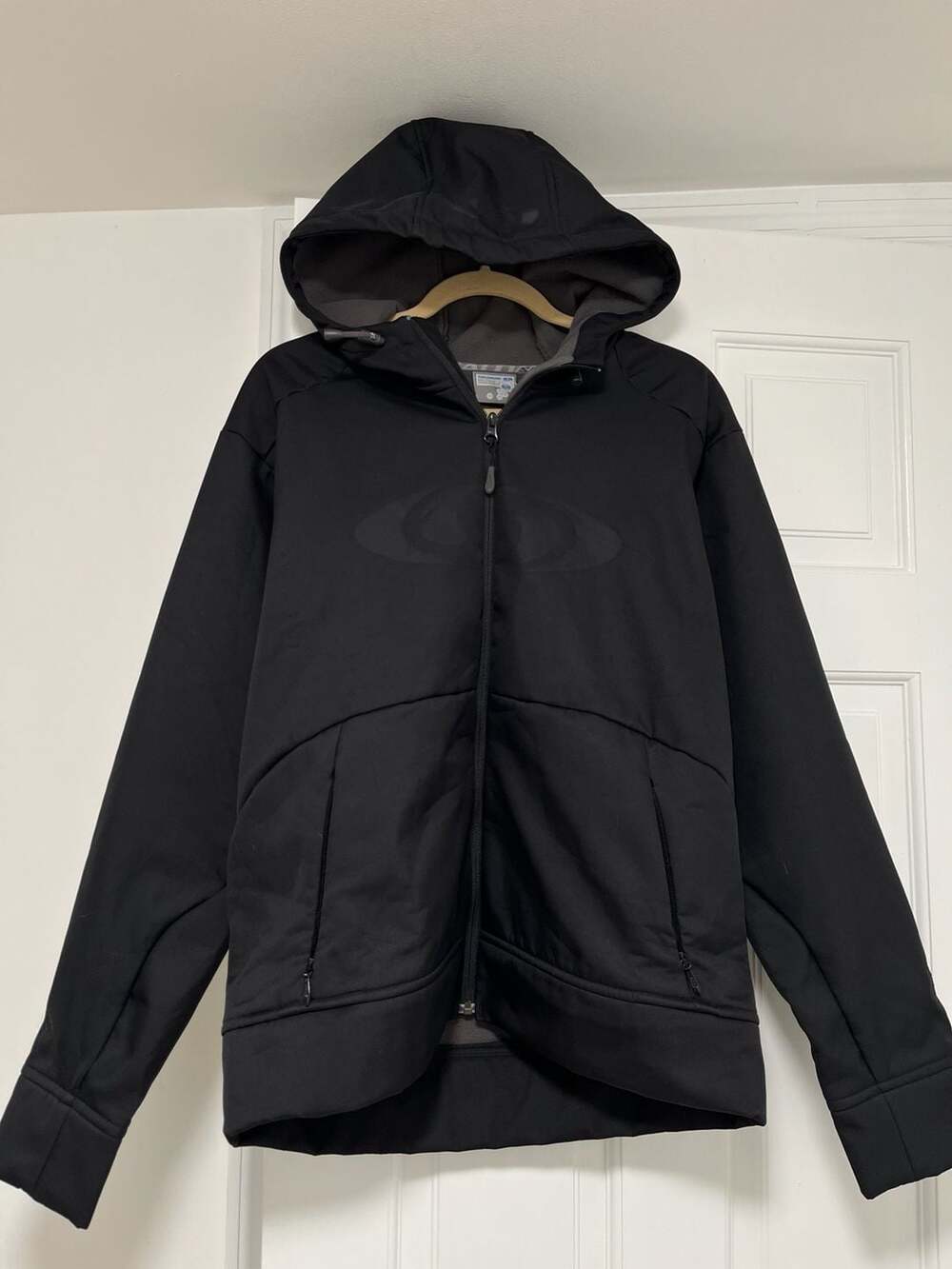 Vintage 2007 Salomon Soft Shell Hooded Jacket Size M Black